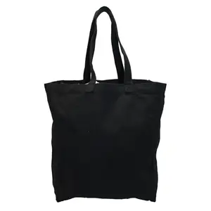 Toptan en kaliteli özel bez çantalar özel baskılı Logo tuval Shopper ile fermuarlı çantalar kullanımlık alışveriş keten çantalar