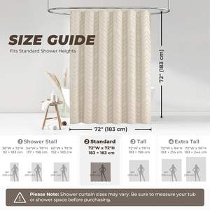 <span class=keywords><strong>Rideau</strong></span> <span class=keywords><strong>de</strong></span> <span class=keywords><strong>douche</strong></span> en tissu polyester imperméable <span class=keywords><strong>de</strong></span> couleur unie, à rayures en chevron texturées, style bohème moderne, 72 x 72 pouces, pour salle <span class=keywords><strong>de</strong></span> bain - Product Image 5