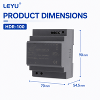 Alimentation sur rail DIN 24V 3.83A 92W, alimentation industrielle à découpage SMPS, convertisseur AC/DC mince