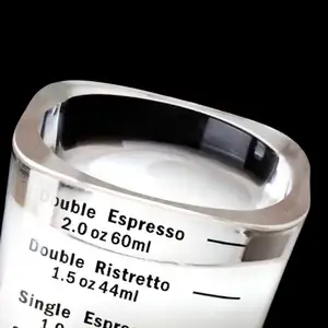 エスプレッソコーヒーツール60mlスクエアショットグラスコーヒー計量カップ