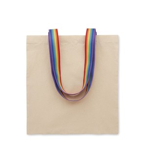 Sac fourre-tout en coton Aurora 180 g/m² avec poignées arc-en-ciel pour usage promotionnel - Product Image 1