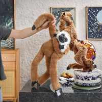 Peluches de singe parent-enfant grand format, réalistes, rembourrées en coton PP, adorables jouets en peluche pour enfants et famille