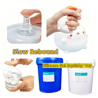 Flüssiges Silikongel, beflockt, 3D Squishy Schlüsselanhänger-Puppe, Großpackung, lebensmittelecht, entformbar, ultraweich, hohe Elastizität, 1:1 Mischung