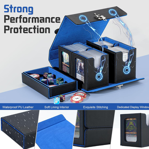 Boîte de rangement pour cartes MTG compatible avec le présentoir Commander, boîte de rangement pour cartes 5 en 1 avec serrure et <span class=keywords><strong>poignée</strong></span> en métal - Product Image 5