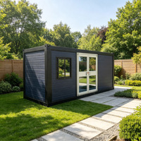Appartement studio préfabriqué en conteneur maritime, petite maison portable avec lit sur roulettes