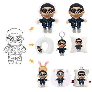 Bambola di peluche personalizzata alla moda figura del gioco fai portachiavi vestiti giocattolo mobile - Product Image 5