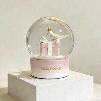 Globo di Neve in Resina Personalizzato di Lusso con Base Brandizzata per Regali Premium e Promozione del Marchio