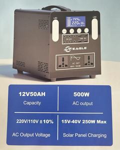 500W Portable Power Station <b>Solar</b> <b>Generator</b> MPPT Backup Bank With LED Flashlight for Outdoor Camping Emergency Multi-output Port - Product Image 2