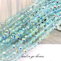 Manik-manik Kristal Kaca Bening Berkilau Berlapis AB 4mm 6mm 8mm Grosir, Manik-manik Kristal Kaca Rondelle Bersegi untuk Pembuatan Perhiasan
