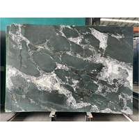 SH STONE nouvelle dalle de marbre vert de cristal Fuchsite dalle de quartzite de mur de fond de luxe naturel pour la conception de mur intérieur de villa