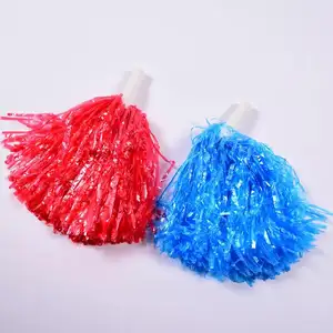 Allinthree Plastic Cheerleader Pom Pom Girl Cheer Refueling Props Cheerleading Pompon Pompoms Non Fading plastic hand flowers