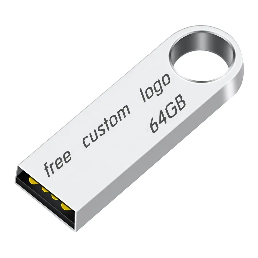 Metal USB Flash Drive 64GB 32GB 16GB 8GB 4GB Pen Drive High Speed Memoria Disk Cel USB Stick Gift Custom Logo