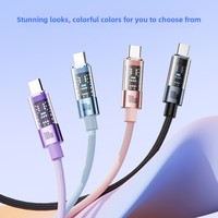 Kabel Data Braided Pengisian Cepat Tipe-C ke Tipe-C PD100W Berkualitas Tinggi untuk Ponsel, Laptop, dan Tablet