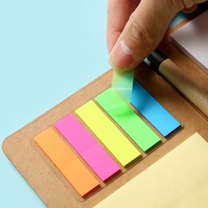 Promotional Eco-friendly Kraft Paper Memo <b>Notepad</b> Sticky Notes Logo Wholesale Creative Reusable Sticky Note Set - Product Image 5