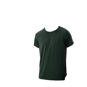 T-shirt personnalisé pour homme avec logo privé, en coton et élasthanne, tricoté 180g, pour fitness, gym, sportswear, décontracté, design uni, confortable et durable - Product Image 1