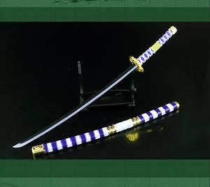 ดาบผีอนิเมะหนึ่งชิ้นดาบคาตานะ II ดาบทอรุโลหะเต็มตัวของเล่นเด็กปลอดภัยเหรียญโลหะผลิตภัณฑ์ของขวัญ - Product Image 6