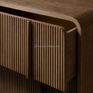 French <strong>High</strong> Quality Solid Oak Wood Bedroom Furniture Nightstands With 2 Drawers <strong>Bedside</strong> <strong>Table</strong> - Product Image 5