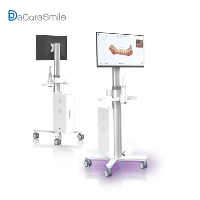 Best-selling All-in-one Dental Oral Scanner Cart Mobile with 4 Silent Brake Wheels, Touchscreen Computer, UPS for Hospital Use