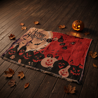Cadeau d'Halloween - Tapis et couvertures en tapisserie jacquard tissée