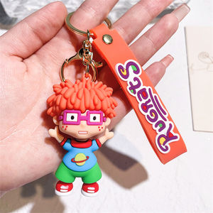 Nouveauté Porte-clés en caoutchouc 3D Dessin animé Anime Porte-clés Jouet poupée pour enfants Pendentif Sac Porte-clés Rugrats - Product Image 5