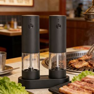 Parrillas de Barbacoa Personalizadas para Exteriores, Molinillos Automáticos de Pimienta y Sal, Juego de Molinillos Eléctricos de Sal y Pimienta - Product Image 6