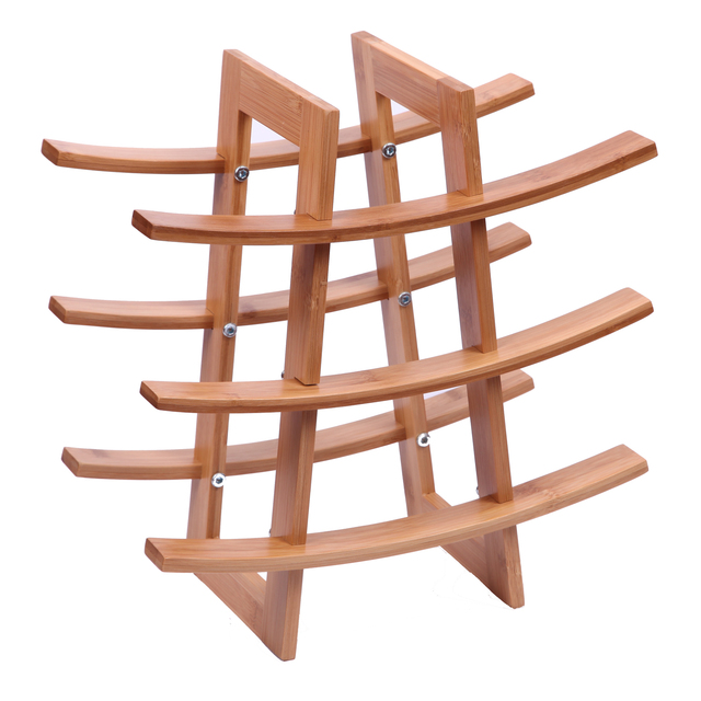 9 Bottle Samurai Style Stackable Modular Eco-Friendly Wine Rack Solid Bamboo Beer Wine for Holder Display Shelves
