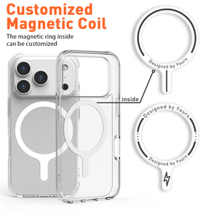 Coque de protection magnétique rigide transparente de qualité supérieure avec support, logo personnalisé Smartjoy, 1,5 mm, pour iPhone 17 Air Pro Max - Product Image 5