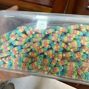 Bonbons gélifiés torsadés acidulés en gros, personnalisés, marque privée, saveur de fruits, liège, licorice, bâtonnets de bonbons acidulés - Product Image 3