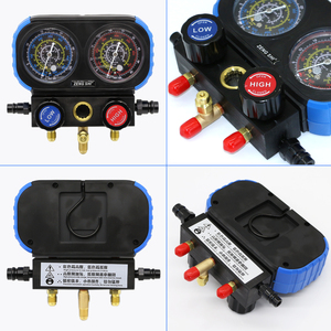 कार एयर कंडीशनिंग दबाव कई गेज नली किट <span class=keywords><strong>R22</strong></span> R-410A R-134a उच्च गुणवत्ता वाले धातु रेफ्रिजरेटर दबाव गेज सेट - Product Image 4