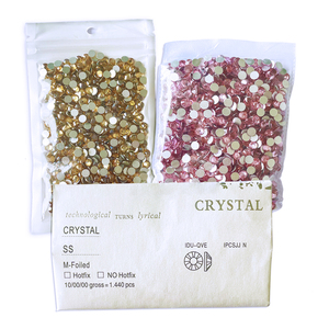 Diamantes de imitación piedra de uñas redonda para teléfono Yantuo Glass parte posterior plana no caliente Fix Crystal <span class=keywords><strong>Cristal</strong></span> SS20 Navidad verde <span class=keywords><strong>2</strong></span> bolsas sin plomo - Product Image 5