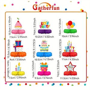 ModernModern Honeycomb Birthday Centerpiece - 3D <b>Party</b> <b>Table</b> Decor for Celebrations - Product Image 3