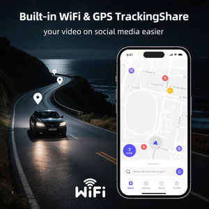 Allwinner V536 T3 Pro <span class=keywords><strong>2.5</strong></span> Inch Xe Dash Cam Siêu HD Wi-Fi GPS Chống Thấm Nước Tầm Nhìn Ban Đêm Ống Kính Kép Màn Hình LCD 1 Video <span class=keywords><strong>Recorder</strong></span> - Product Image 2