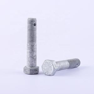 Boulon GB31 en acier au carbone avec trou de queue hexagonal Boulon hexagonal avec trou de goupille fendu sur tige Boulon à tête hexagonale pour fil de sécurité - Product Image 6