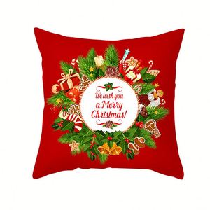 ปลอกหมอนลายพีชใหม่ลายการ์ตูนซานตาคลอสชุดโซฟาปลอกหมอนอิงสำหรับเทศกาลวันหยุดเทศกาลคริสต์มาส - Product Image 2