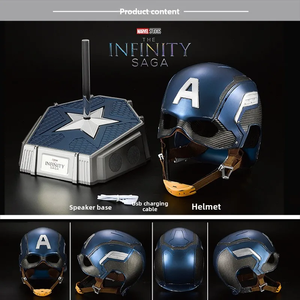 High-End Marvel Genuine Bluetooth Speaker Leather <strong>Helmet</strong> for Halloween Restoration Party Masks - Product Image 3