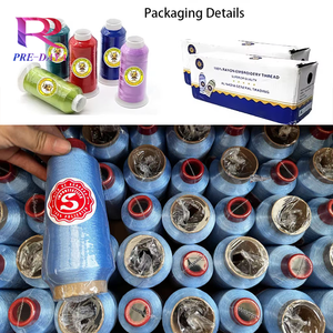 <span class=keywords><strong>Fil</strong></span> à broder de haute qualité 100% polyester haute ténacité 120D/2 5000 yards 122g pour machines à broder à grande vitesse - Product Image 5