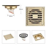 De luxe 10*10 salle de bains wc inodore crépine grille 4 pouces SUS304 d'eau carré en acier inoxydable drain de douche noir drain de plancher