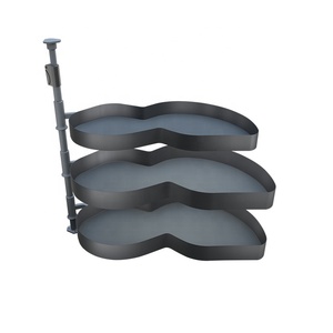 Moderna Bandeja Metálica Giratoria de 3 Niveles para Cocina, Cesta de Almacenamiento de Herramientas, Nuevo Diseño para Fácil Instalación en Armarios, Ahorro de Espacio - Product Image 1