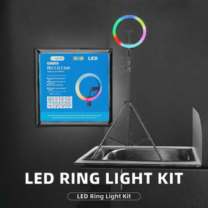 Kit Lumière Anneau LED Circulaire 10 Pouces 26 cm avec Trépied 1,6 m Changement de <span class=keywords><strong>Couleur</strong></span> 3 Modes pour Studio Streaming en Direct Éclairage Photographique Garantie 1 An - Product Image 2