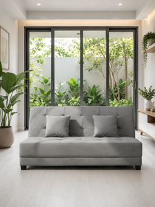 Adaptable Fold Out Sleeper <b>Sofa</b> with Solid <b>Wood</b> <b>Frame</b> and Premium Fabric for Living Room and Apartment - Product Image 2