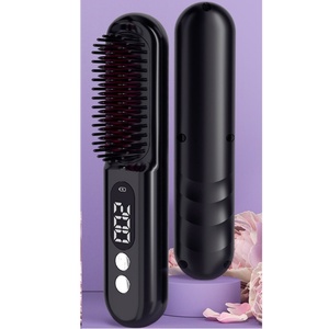 Peine Masajeador de Cabello con Iones Negativos, Aplicador de Raíces, Recargable por USB, Inalámbrico, Mini Plancha Eléctrica para Cabello, Peine Masajeador de Cuero Cabelludo - Product Image 1