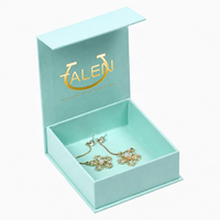 Boîtes rigides en carton magnétique haut de gamme avec logo personnalisé, impression quadricolore, finition UV pour boîte à bijoux (boucles d'oreilles, colliers, bagues)