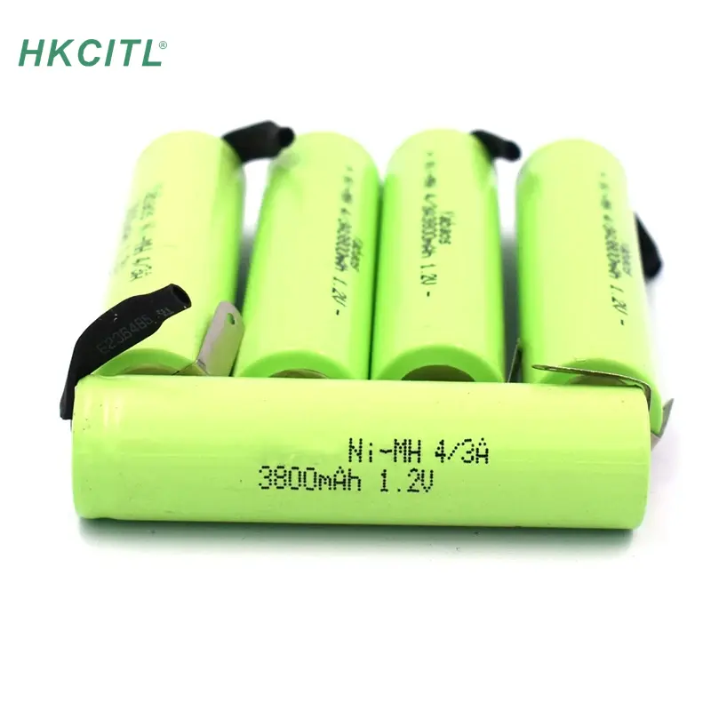 NI-MH 1.2V 4/3A 3800mAh có thể sạc lại thay thế pin 4 3A NiMH Pin gói di động với cắm hàn