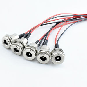 DC-022B 5,5x2,1/<span class=keywords><strong>2</strong></span>,5 mm 3,5x1,3 mm DC-aansluiting koperen contact 5A 12V IP20 nylon behuizing paneelmontage voor kabelboomverwerking - Product Image 6