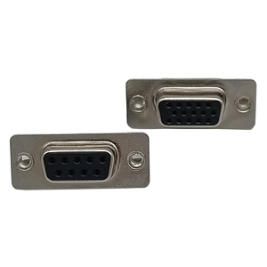 Connecteur D-sub Marvtech DB9 DB15 DB25 DB37 à double rangée, type femelle, 9/15/25/44 pôles, droit, à rivets 6.0 - Product Image 1