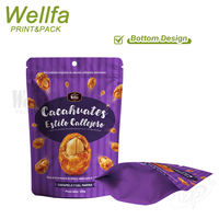 Op maat gemaakte pinda's Mylar zakjes, voedselveilige notenverpakking, hersluitbare ritssluiting, staande pouch, cashewnoten, gedroogd fruit, amandel, walnoot, Doypack