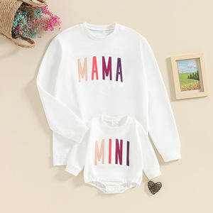 Trajes orgánicos a juego para mamá <span class=keywords><strong>y</strong></span> bebé, sudaderas personalizadas para mamá <span class=keywords><strong>y</strong></span> yo, trajes a juego familiares, mamá <span class=keywords><strong>y</strong></span> bebé sostenibles - Product Image 4