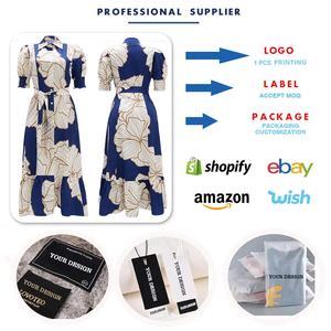 YQY10356 Nouvelle Collection Robes Chemises d'Été pour Femmes – <span class=keywords><strong>Robe</strong></span> <span class=keywords><strong>Longue</strong></span> Imprimée Décontractée à Taille Haute Irrégulière et Cardigan Maxi - Product Image 3