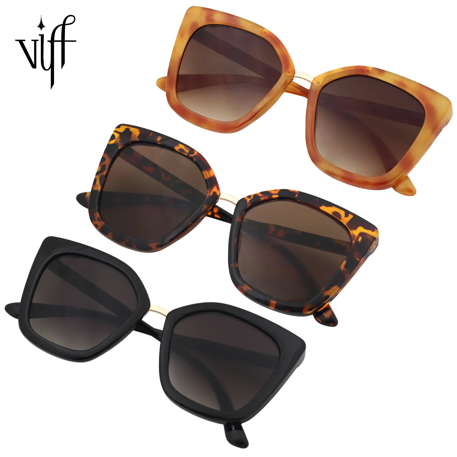 VIFF HP20557 occhiali da sole quadrati da donna per donna oversize UV400 personalizzati all'ingrosso occhiali da sole quadrati da donna