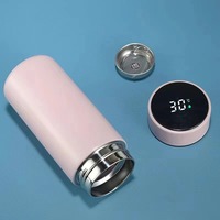 Bouteille isotherme en acier inoxydable 304 avec revêtement caoutchouté, affichage LED de la température, isolation thermique 12-24 heures, personnalisable pour entreprises